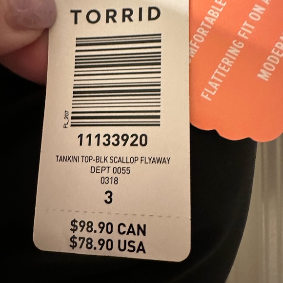 NWT Torrid Scalloped Edge Swim Top - Picture 8 of 14